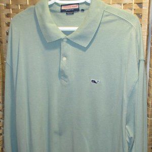 Vinyard Vines mens XXL (LS) 3 button polo green